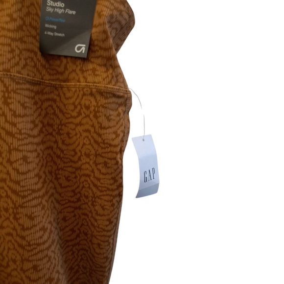 GAP Brown Patterned Women's Pants Sky High Rise NEW Size XL - Picture 6 of 7